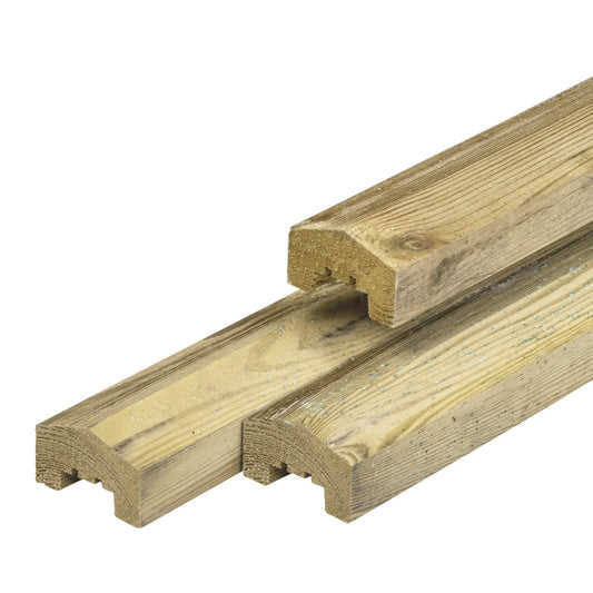 Holz-Beton - Abdeckleiste - Kiefernholz