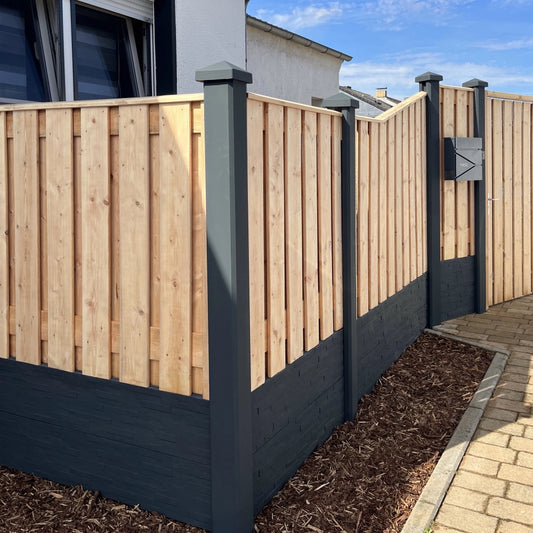 Holz-Beton - Gartentor - Red Class Wood