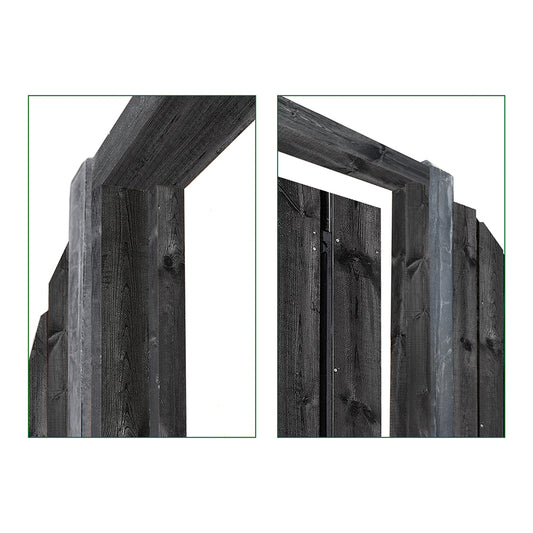 Holz-Beton - Torrahmen - Kiefernholz Black Edition