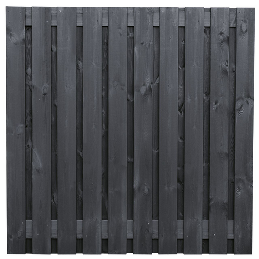 Holz-Beton - Sichtschutz - Kiefernholz Black Edition