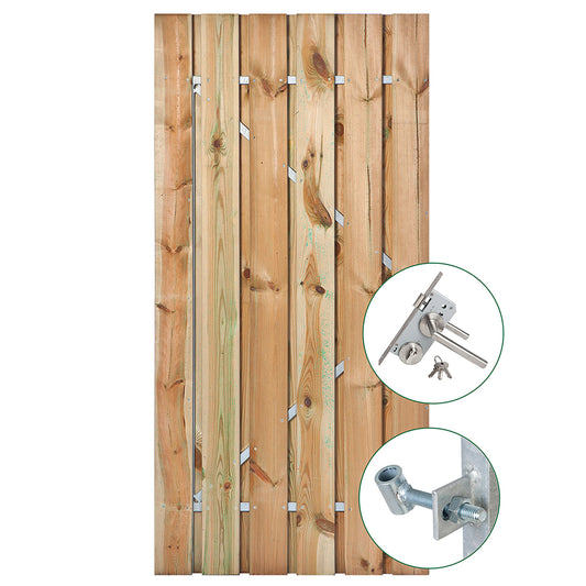 Holz-Beton - Gartentor - Kiefernholz