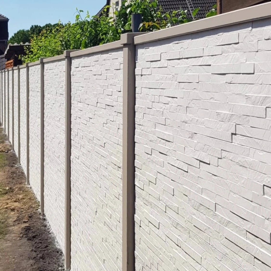 Betonzaunplatte Schiefer