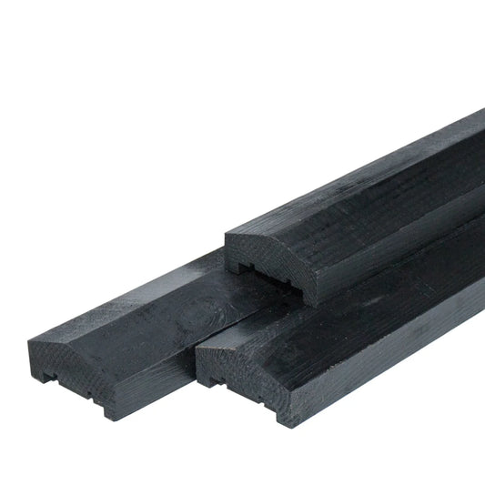 Holz-Beton - Abdeckleiste - Kiefernholz Black Edition
