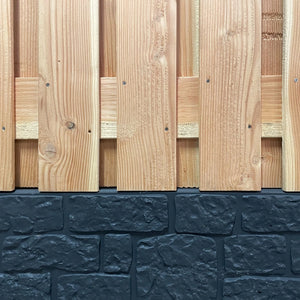 Holz-Beton - Sichtschutz - Kiefernholz