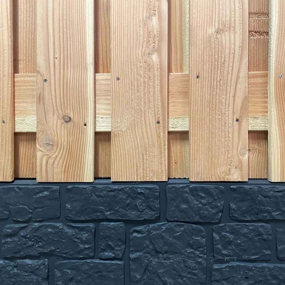 Holz-Beton - Sichtschutz - Kiefernholz