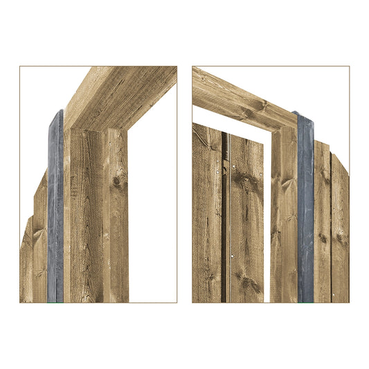 Holz-Beton - Torrahmen - Kiefernholz