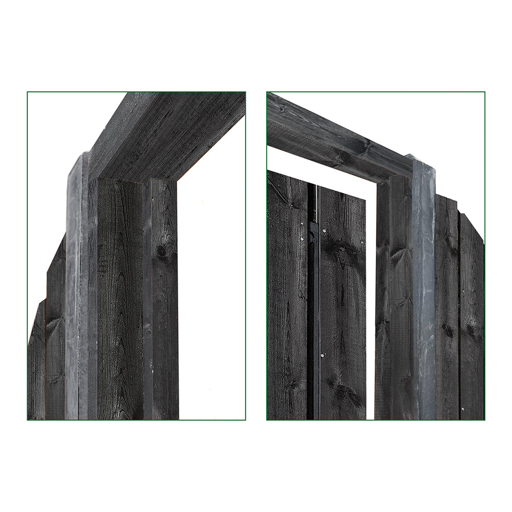 Holz-Beton - Torrahmen - Kiefernholz Black Edition