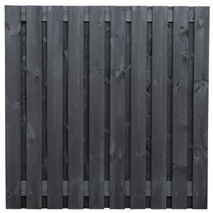 Holz-Beton - Sichtschutz - Kiefernholz Black Edition