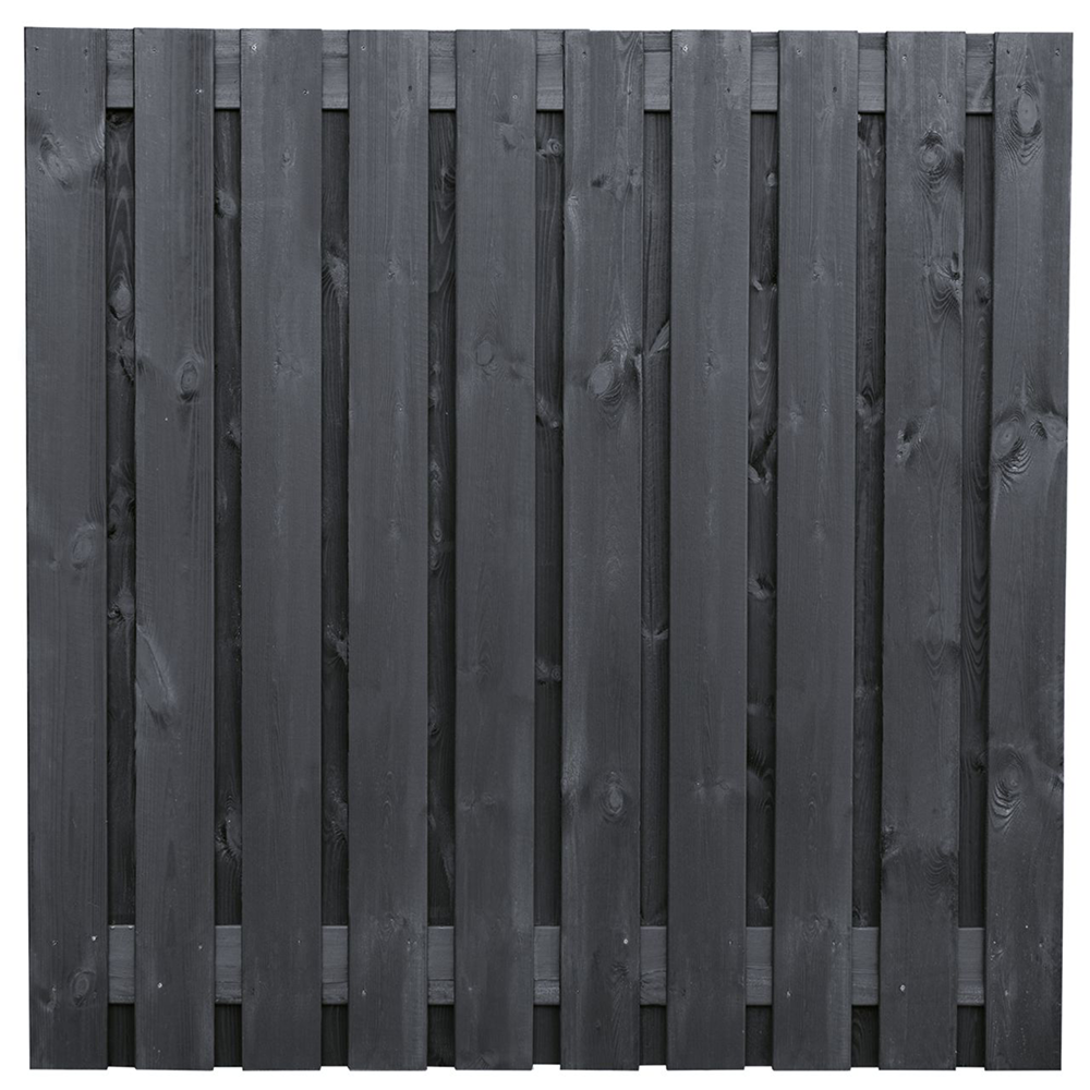Holz-Beton - Sichtschutz - Kiefernholz Black Edition