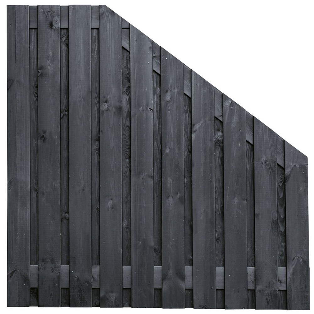 Holz-Beton - Sichtschutz - Kiefernholz Black Edition