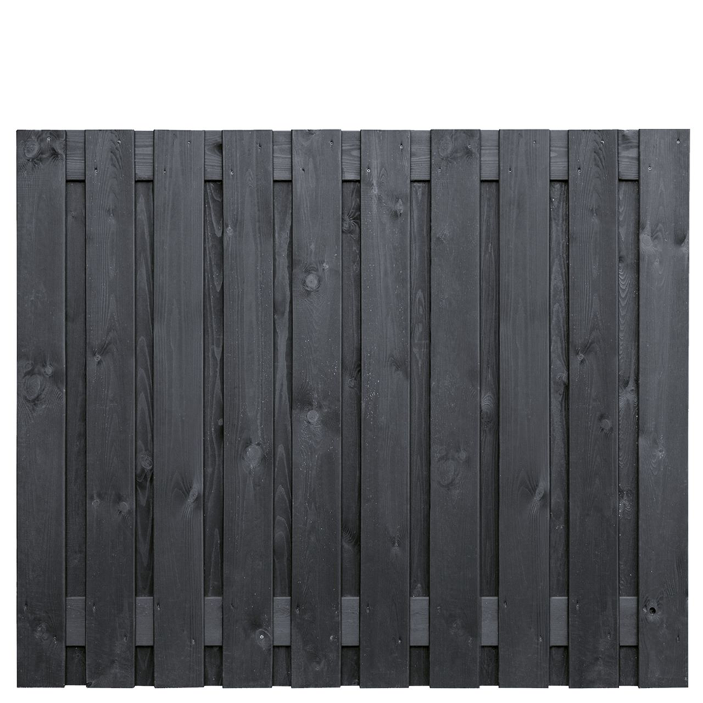 Holz-Beton - Sichtschutz - Kiefernholz Black Edition
