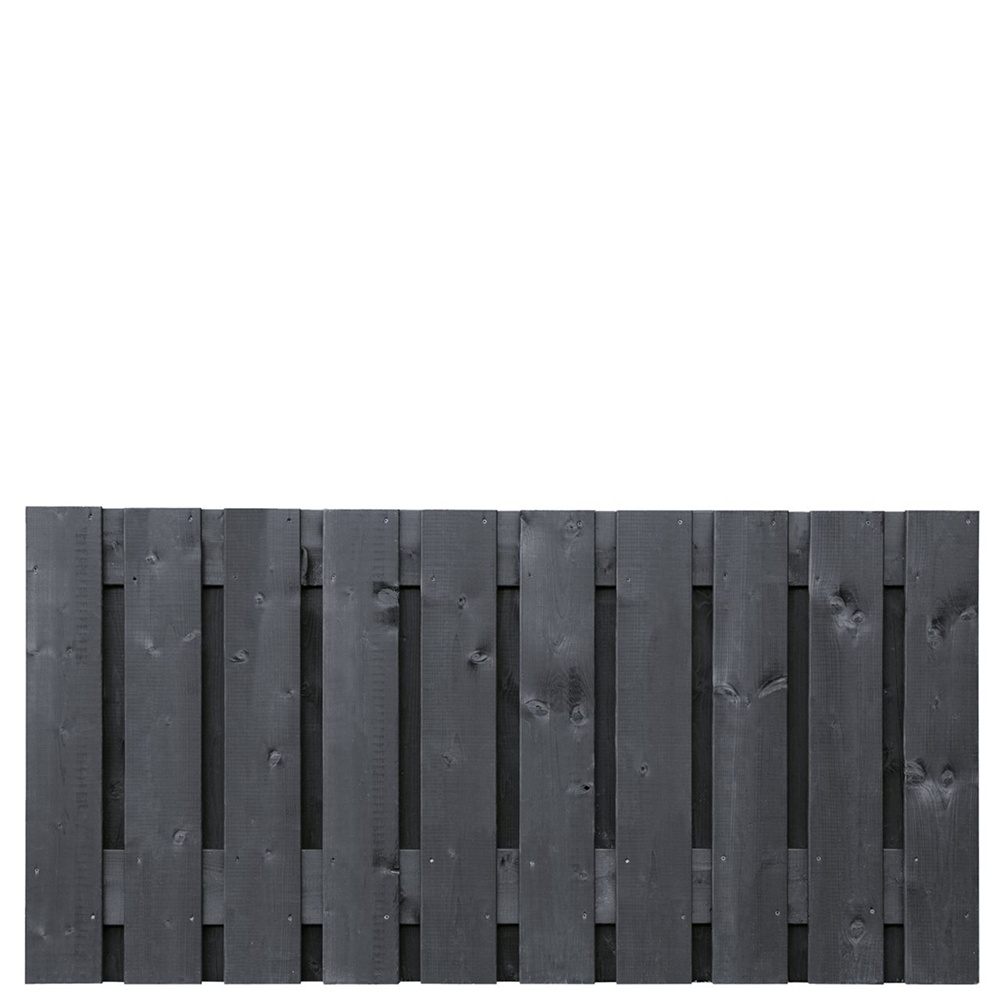 Holz-Beton - Sichtschutz - Kiefernholz Black Edition
