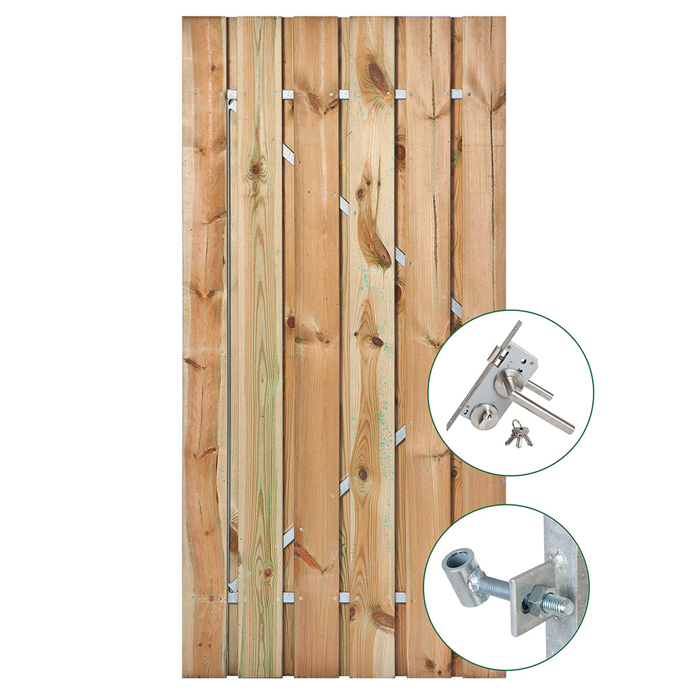 Holz-Beton - Gartentor - Kiefernholz