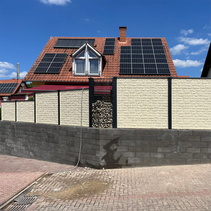 Beidseitige Betonzaunplatte Motiv Romania naturgrau – Sichtschutzzaun aus Beton